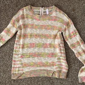 size small colorful sweater